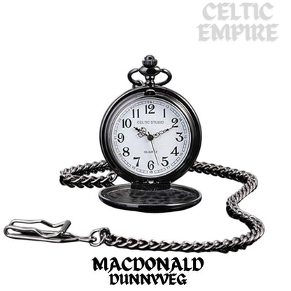 MacDonald Dunnyveg Scottish Family Clan Crest Pocket Watch