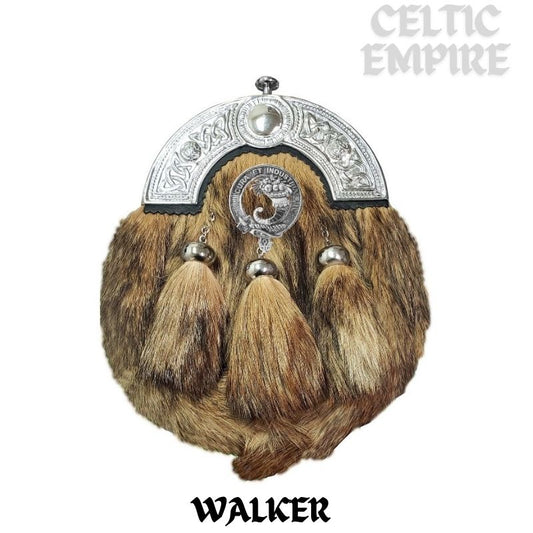 Walker Scottish Family Clan Crest Badge Dress Fur Sporran