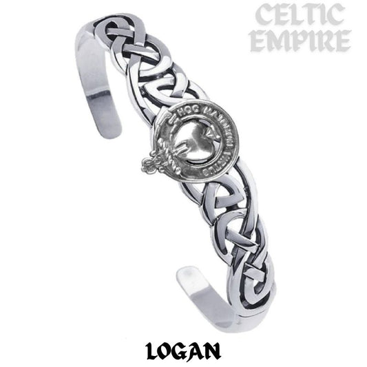 Logan Family Clan Crest Celtic Cuff Bracelet