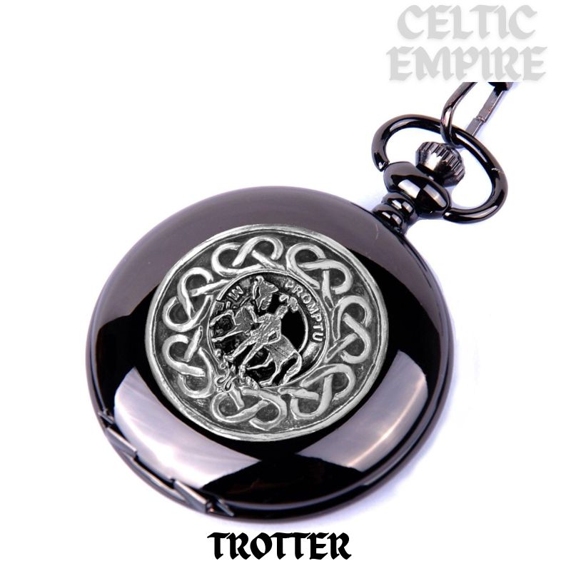 Trotter Scottish Family Clan Crest Pocket Watch