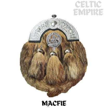 MacFie Scottish Family Clan Crest Badge Dress Fur Sporran