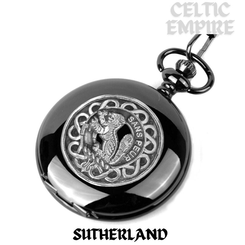 Sutherland Scottish Family Clan Crest Pocket Watch