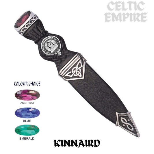 Kinnaird Interlace Family Clan Crest Sgian Dubh, Scottish Knife