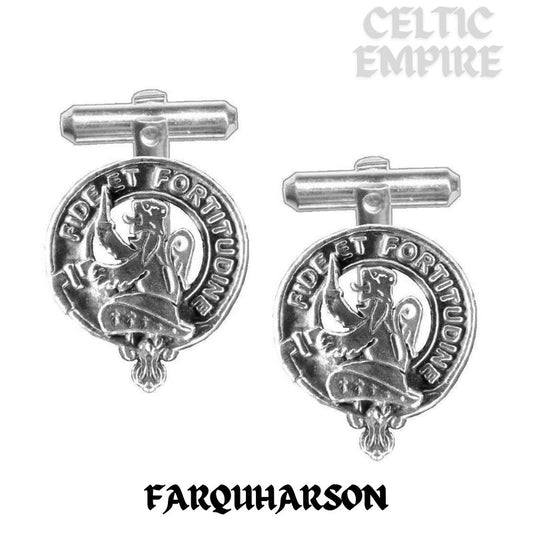 Farquharson Family Clan Crest Scottish Cufflinks; Pewter, Sterling Silver and Karat Gold