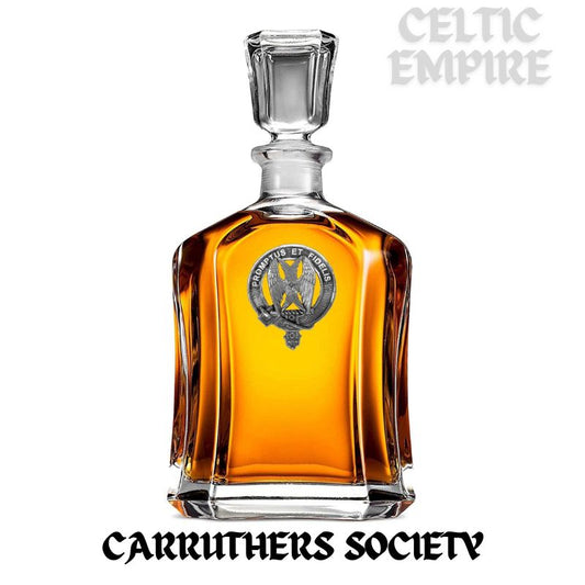 Carruthers (Society) Family Clan Crest Badge Whiskey Decanter