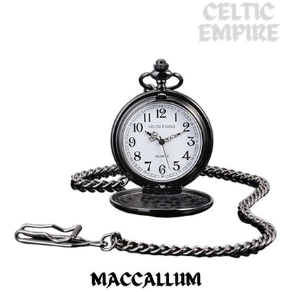 MacCallum Scottish Family Clan Crest Pocket Watch