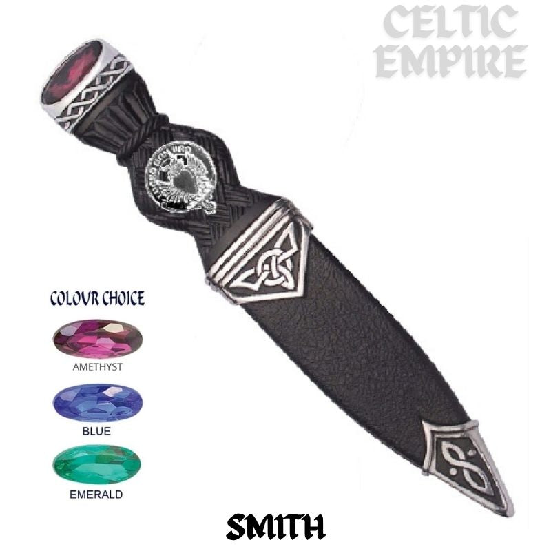 Smith Interlace Family Clan Crest Sgian Dubh, Scottish Knife