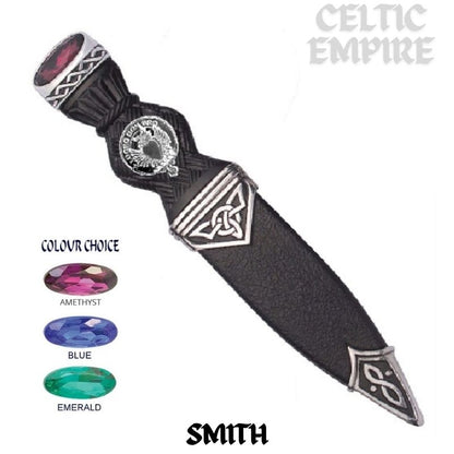 Smith Interlace Family Clan Crest Sgian Dubh, Scottish Knife