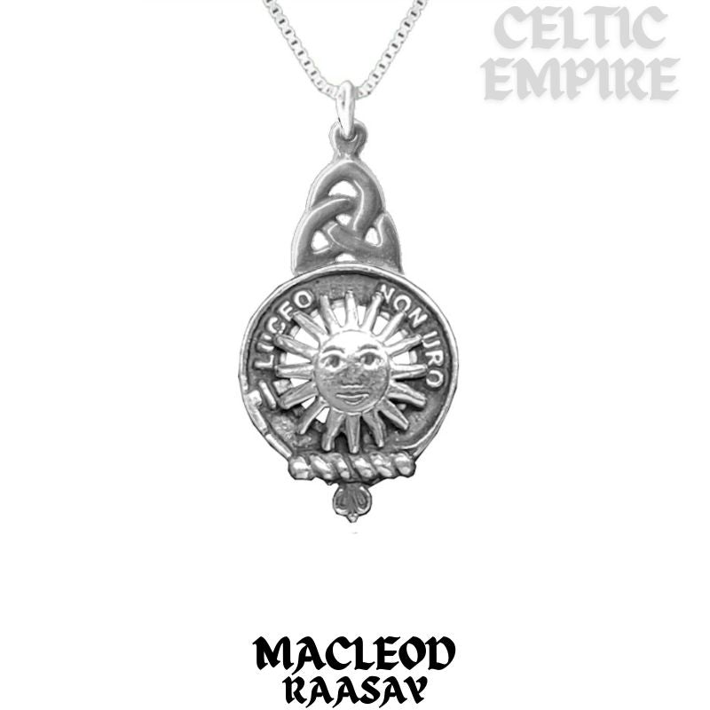 MacLeod (Raasay) Family Clan Crest Interlace Drop Pendant