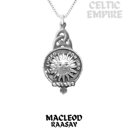 MacLeod (Raasay) Family Clan Crest Interlace Drop Pendant