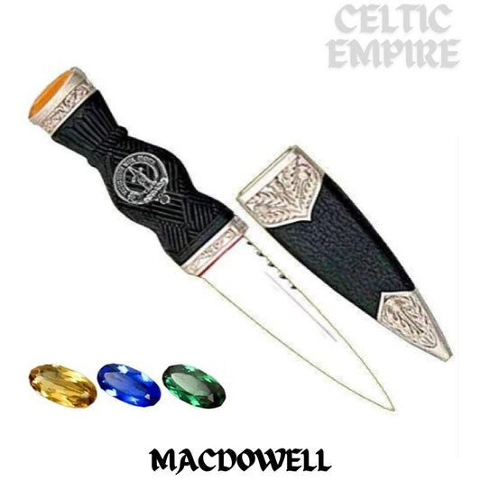 MacDowall Family Clan Crest Sgian Dubh, Scottish Knife
