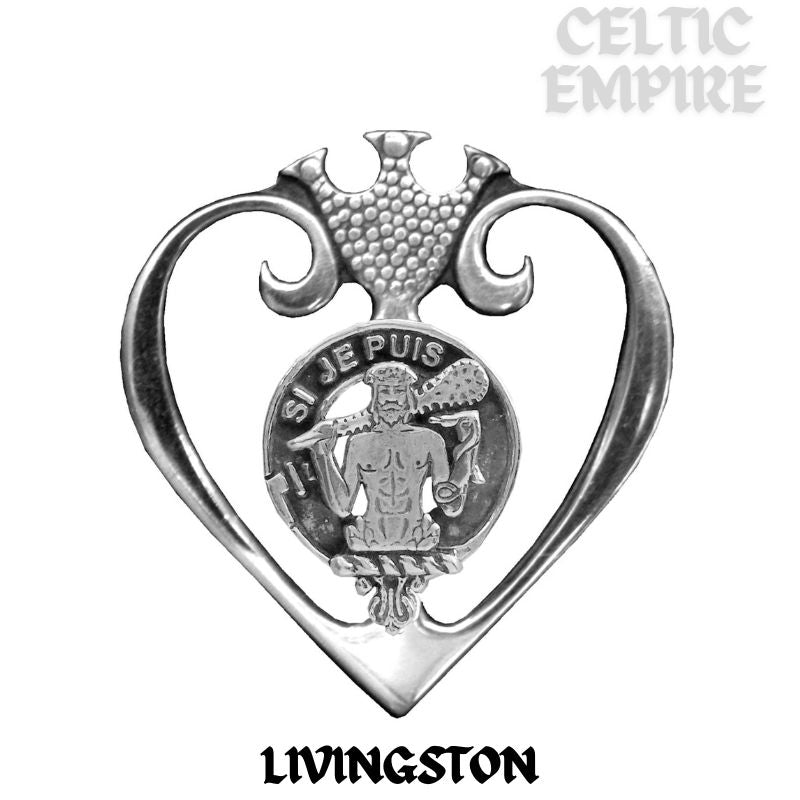 Livingston Family Clan Crest Luckenbooth Brooch or Pendant