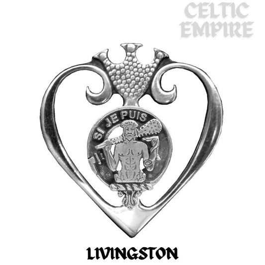 Livingston Family Clan Crest Luckenbooth Brooch or Pendant