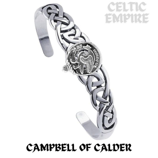 Campbell Calder Family Clan Crest Celtic Cuff Bracelet