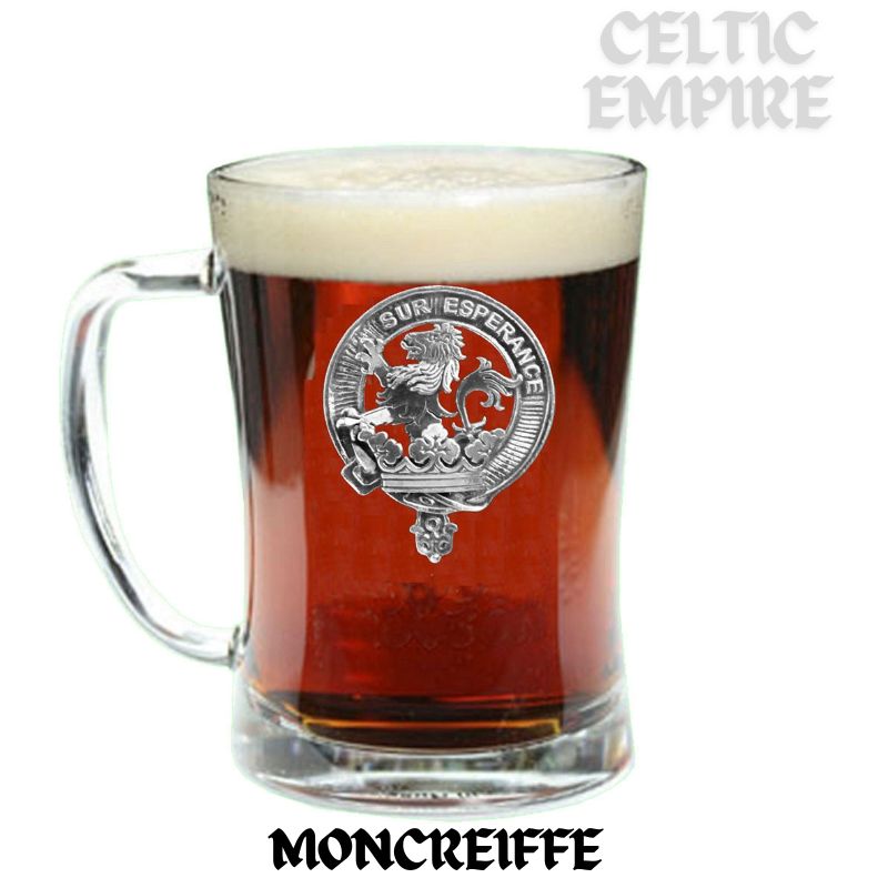 Moncreiffe Family Clan Crest Badge Glass Beer Mug
