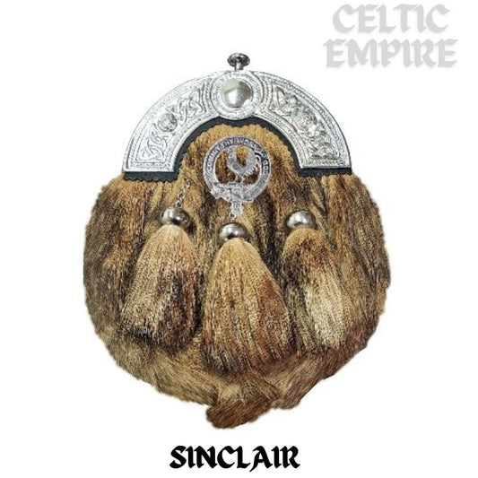 Sinclair Scottish Family Clan Crest Badge Dress Fur Sporran