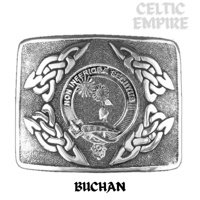 Buchan Family Clan Crest Interlace Kilt Belt Buckle