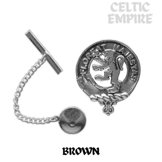 Brown Family Clan Crest Scottish Tie Tack/ Lapel Pin