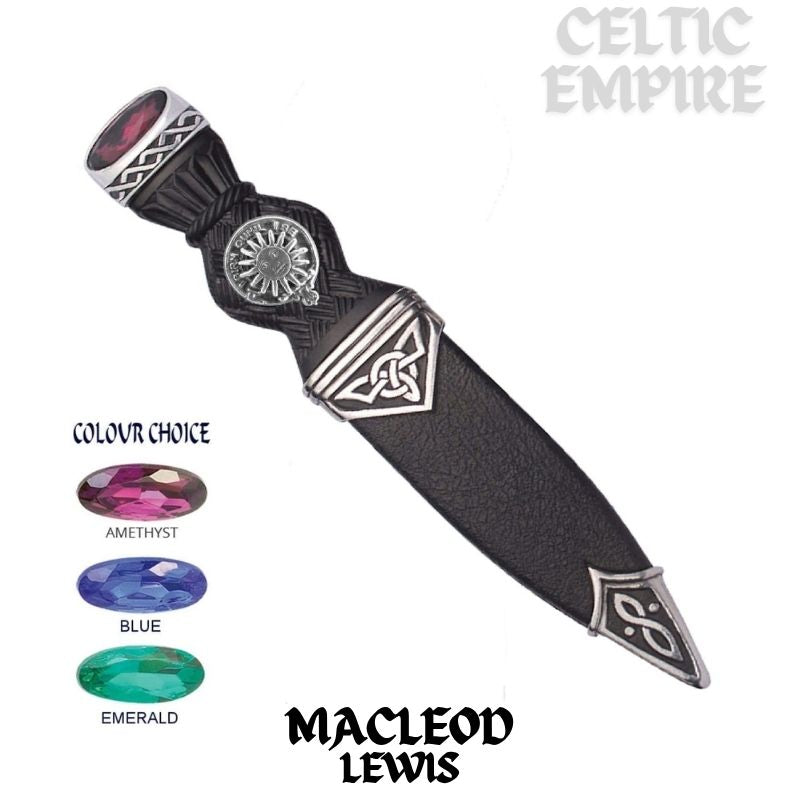 MacLeod (Lewis) Interlace Family Clan Crest Sgian Dubh, Scottish Knife