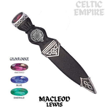 MacLeod (Lewis) Interlace Family Clan Crest Sgian Dubh, Scottish Knife
