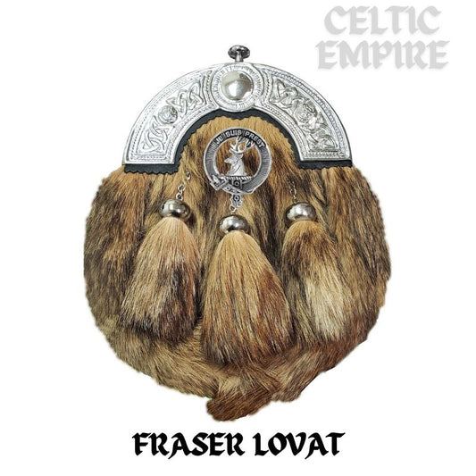 Fraser  Lovat Family Scottish Family Clan Crest Badge Dress Fur Sporran