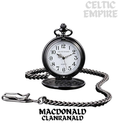 MacDonald Family Clanranald Scottish Family Clan Crest Pocket Watch
