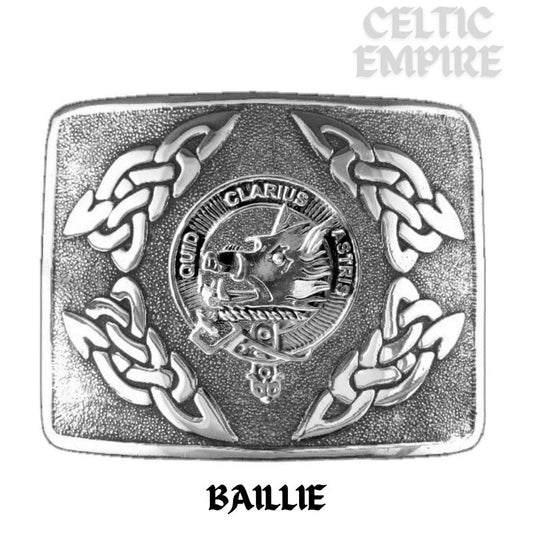 Baillie Family Clan Crest Interlace Kilt Belt Buckle