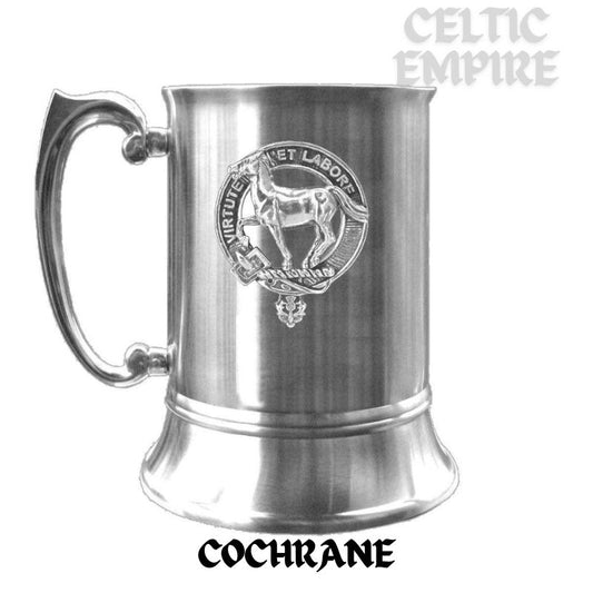 Cochrane Scottish Family Clan Crest Badge Tankard
