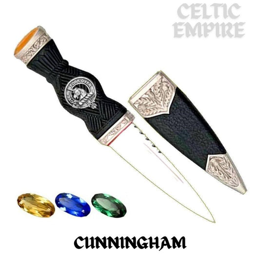 Cunningham Family Clan Crest Sgian Dubh, Scottish Knife