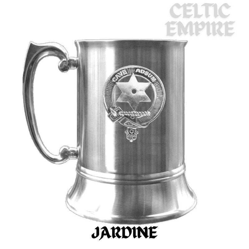 Jardine Scottish Family Clan Crest Badge Tankard