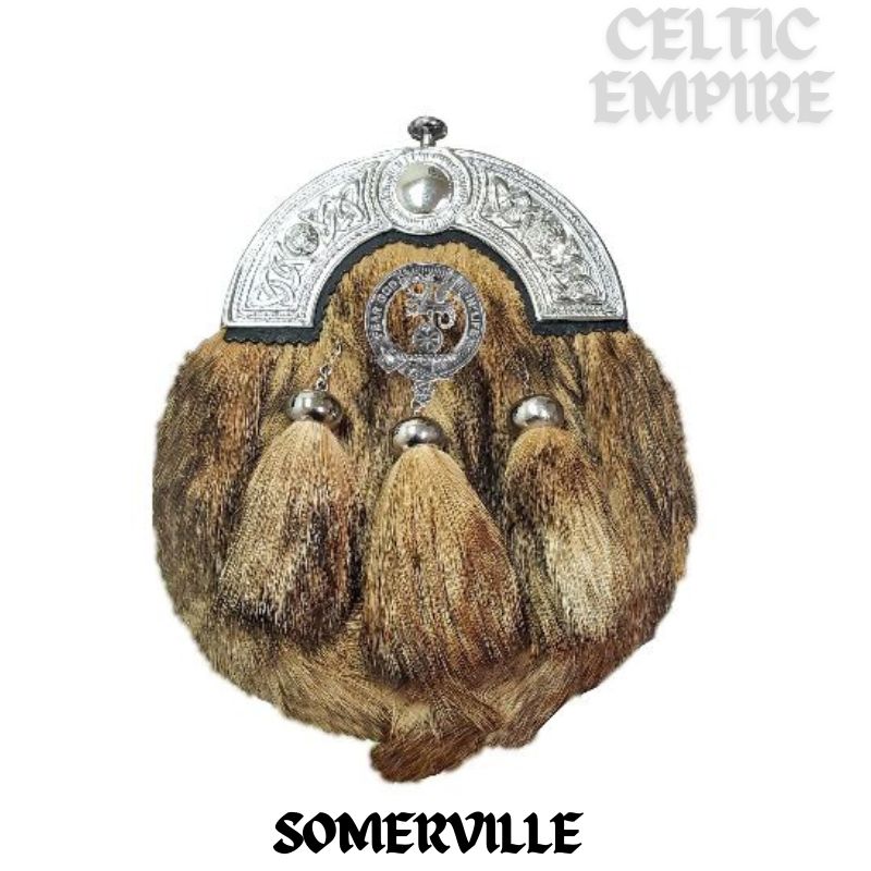Somerville Scottish Family Clan Crest Badge Dress Fur Sporran
