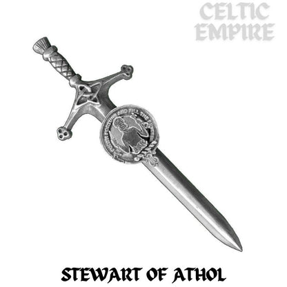 Stewart (Athol) Family Clan Crest Kilt Pin, Scottish Pin