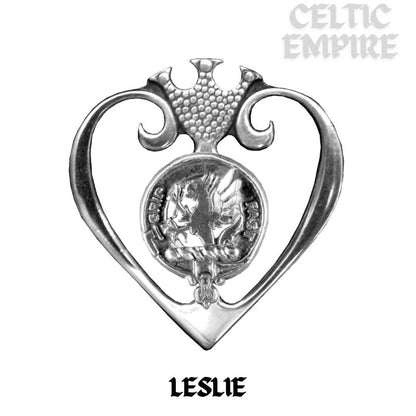 Leslie Family Clan Crest Luckenbooth Brooch or Pendant