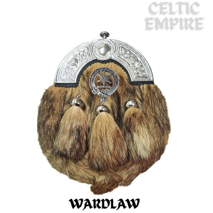 Wardlaw Scottish Family Clan Crest Badge Dress Fur Sporran