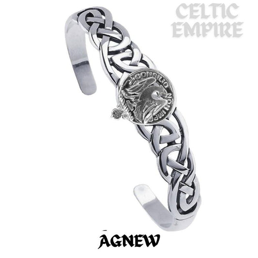 Agnew Family Clan Crest Celtic Cuff Bracelet