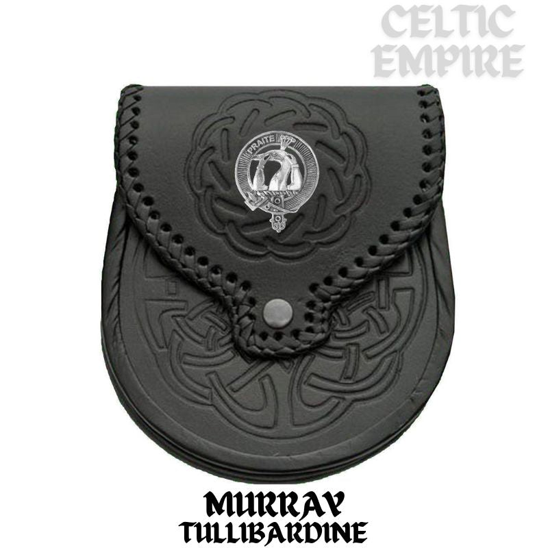 Murray (Tullibardine) Scottish Family Clan Badge Sporran, Leather