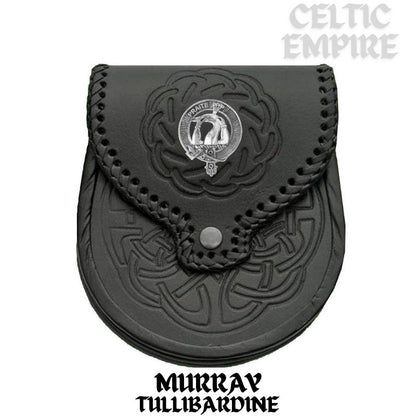 Murray (Tullibardine) Scottish Family Clan Badge Sporran, Leather