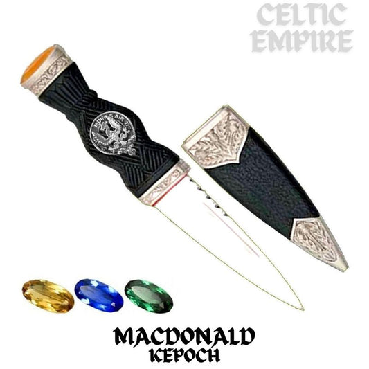 MacDonald (Keppoch) Family Clan Crest Sgian Dubh, Scottish Knife