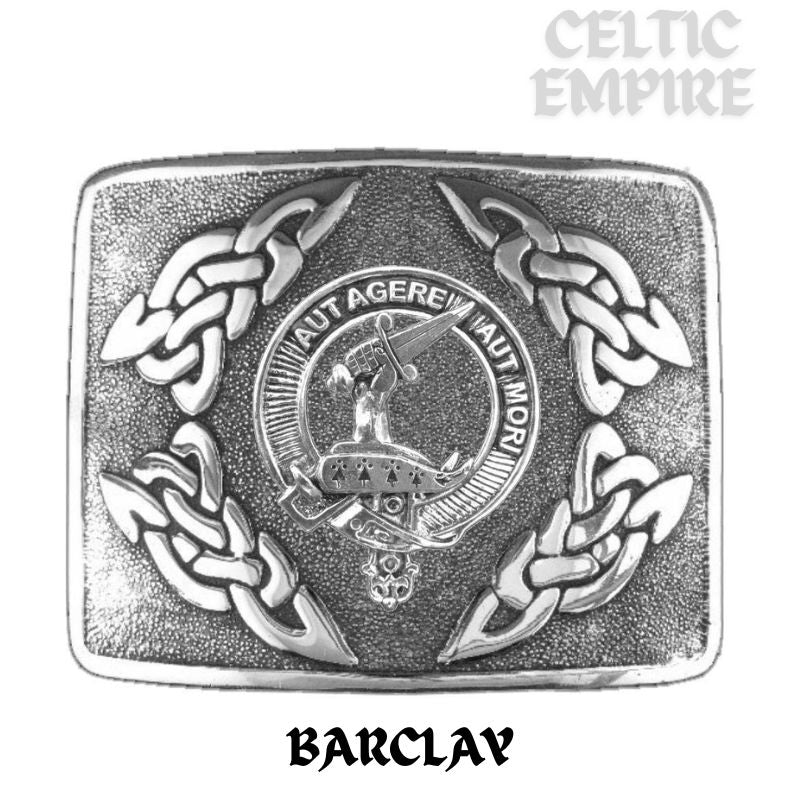 Barclay Family Clan Crest Interlace Kilt Belt Buckle