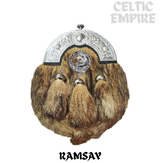 Ramsay Scottish Family Clan Crest Badge Dress Fur Sporran
