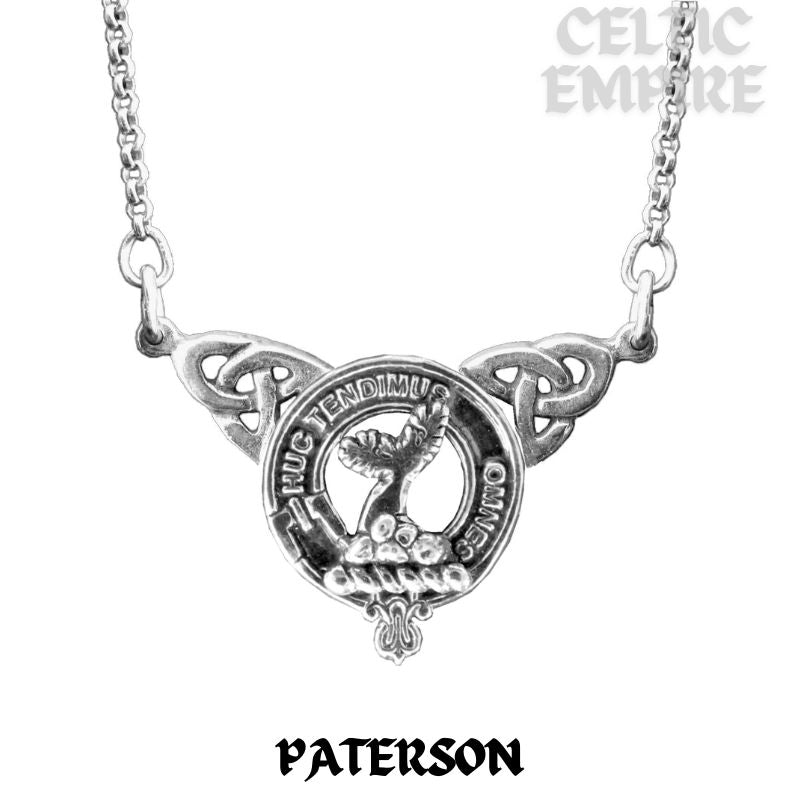 Patterson Family Clan Crest Double Drop Pendant