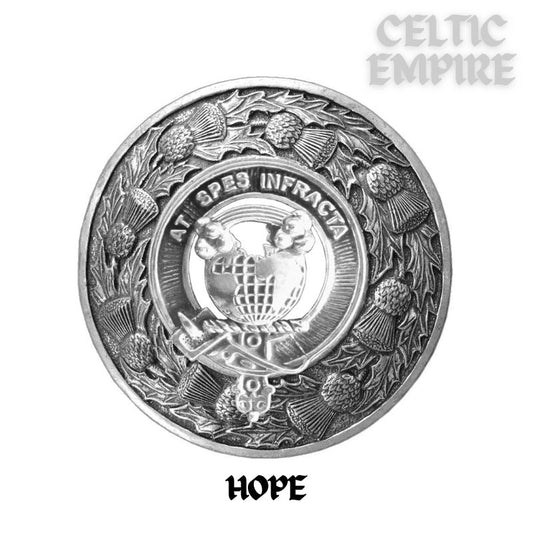 Hope Family Clan Badge Scottish Plaid Brooch