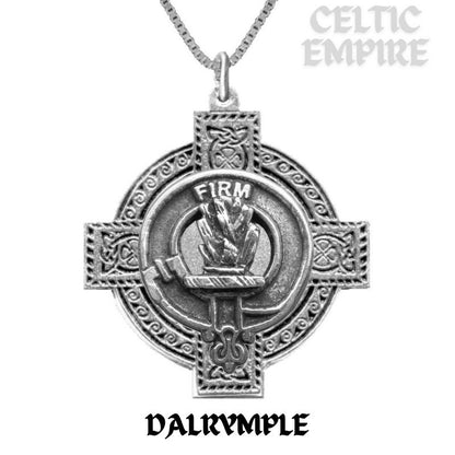 Dalrymple Family Clan Crest Celtic Cross Pendant Scottish