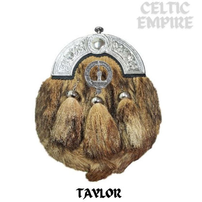 Taylor Scottish Family Clan Crest Badge Dress Fur Sporran