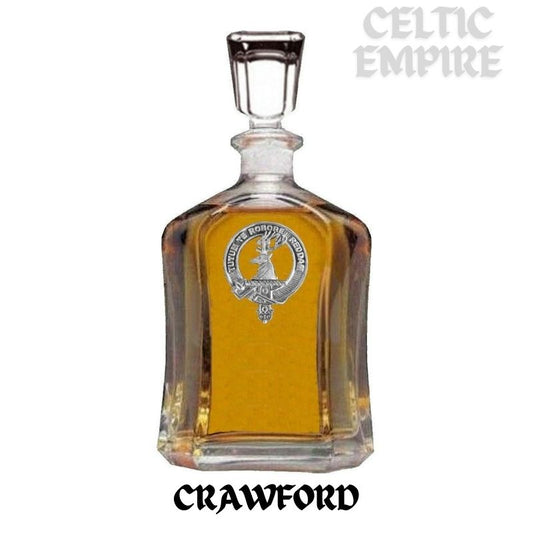 Crawford Family Clan Crest Badge Skye Decanter