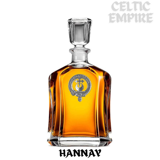 Hannay Family Clan Crest Badge Whiskey Decanter