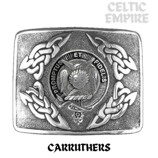 Carruthers Family Clan Crest Interlace Kilt Belt Buckle