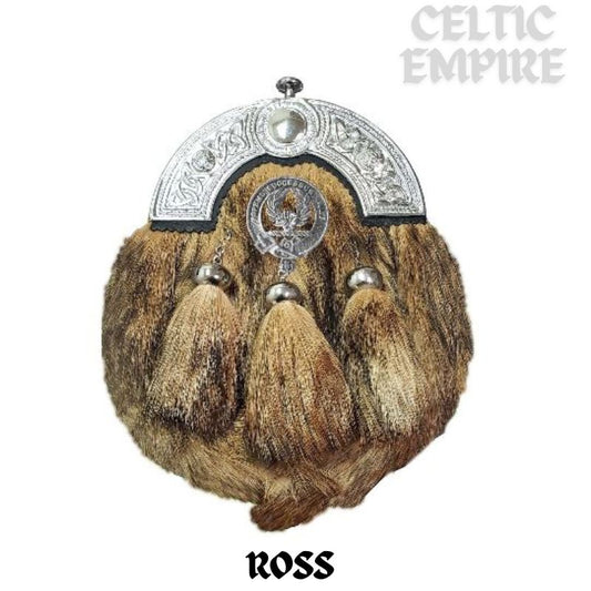 Ross Scottish Family Clan Crest Badge Dress Fur Sporran