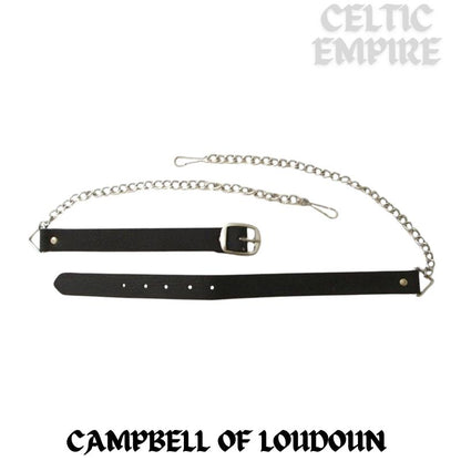 Campbell Loudoun Scottish Family Clan Badge Sporran, Leather
