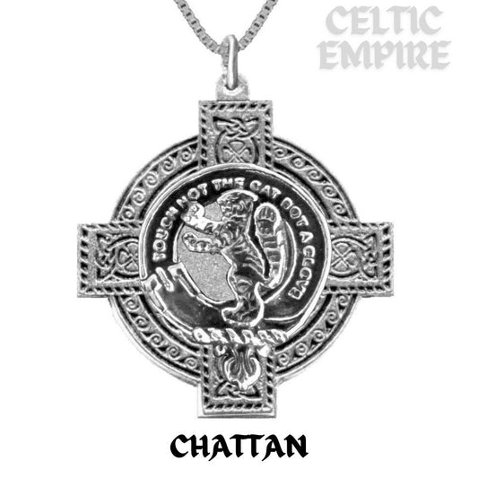 Chattan Family Clan Crest Celtic Cross Pendant Scottish